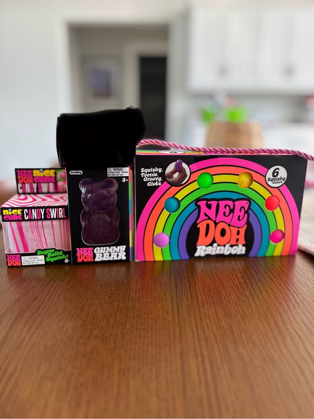 Authentic Needoh Bundle, Rainboh, Candy Swirl, Gummy Bear